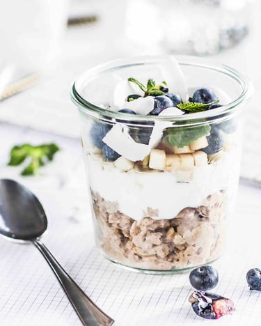 Office-Oats mit Heidelbeeren