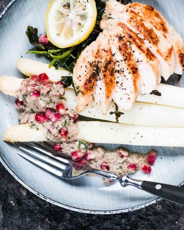 Kräuterhähnchen mit Spargel