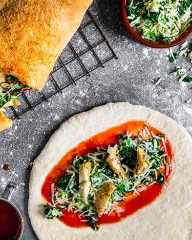 Calzone-mit-Spinat-und-Artischocken
