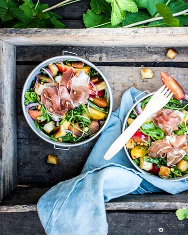 Pflaumen Nektarinen Salat Mit Parmaschinken