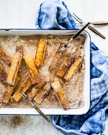 Cinnamon French Toast Sticks mit Apfelmus