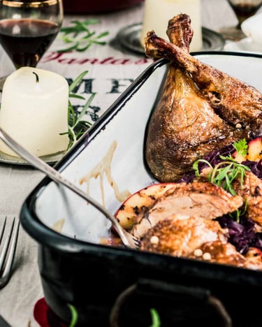 Entenbraten mit Kartoffelklößen