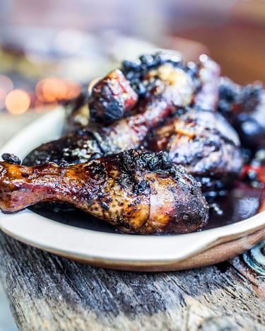 Hähnchenschenkel mit Beerenmarinade