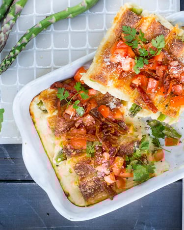 Cannelloni mit grünem Spargel
