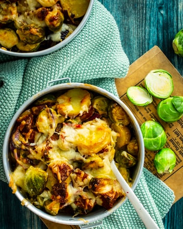 Rosenkohlauflauf Mit Kartoffeln Und Sucuk
