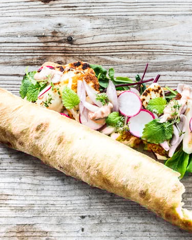 Ciabatta-Sandwich mit Halloumi