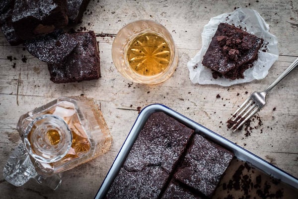 Whiskey-Schokoladenbrownie