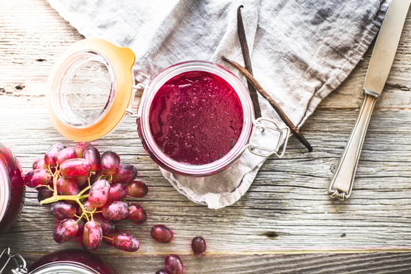 Beschwipste Rote Trauben Marmelade